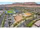 An aerial view shows the fitness center, library and sports park at 5568 Table Top Ln, Las Vegas, NV 89135