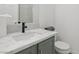 Updated bathroom with modern vanity and shower, complemented by neutral decor at 6313 Pangea Ave, Las Vegas, NV 89139