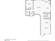 Floor plan showcasing layout of the first floor with kitchen, dining, bathroom, and living room at 7032 Wonderberry St, Las Vegas, NV 89131