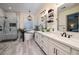 Bright bathroom featuring a freestanding tub and walk-in shower at 8149 Villa De La Playa St, Las Vegas, NV 89131