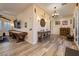 Open-concept living room features a pool table and stylish décor at 8149 Villa De La Playa St, Las Vegas, NV 89131