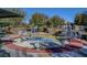 Outdoor fitness area featuring various exercise stations and shaded picnic tables at 8768 Tom Noon Ave # 101, Las Vegas, NV 89178