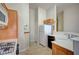 Kitchen featuring a gas stovetop, light-colored countertops and white appliances at 8768 Tom Noon Ave # 101, Las Vegas, NV 89178