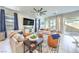 Cozy living room with comfortable seating and lots of natural light with outdoor patio at 879 Klamath Springs St, Henderson, NV 89011