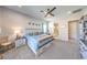 Comfortable main bedroom with ensuite bathroom featuring updated design at 879 Klamath Springs St, Henderson, NV 89011