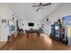Spacious game room with vaulted ceilings, a pool table, and an entertainment fridge, perfect for gatherings at 9100 Shelter Cove Ct, Las Vegas, NV 89117