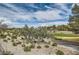 Scenic view of lush green golf course and desert landscaping from the property at 916 Pro Players Dr, Las Vegas, NV 89134