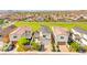 Overhead view of home showcasing its location within a vibrant neighborhood and community amenities at 3058 Casarano Ct, Henderson, NV 89044