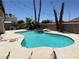 Private backyard pool with spa and desert landscaping at 3679 Funston Way, Las Vegas, NV 89129