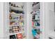 Organized walk-in pantry with ample shelving, providing storage solutions for food and household items at 369 Old Erie Pl, Henderson, NV 89011
