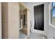 Bright, modern sauna featuring light wood construction and glass door at 369 Old Erie Pl, Henderson, NV 89011