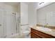 Bathroom featuring a glass shower and granite vanity at 3949 Amanda Bay Ave, North Las Vegas, NV 89081