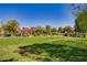 Community park featuring grassy areas, playgrounds, covered seating, and walking paths at 3949 Amanda Bay Ave, North Las Vegas, NV 89081
