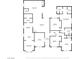 Detailed floor plan showing the layout of the home, including bedrooms, bathrooms, kitchen, and living areas at 5486 Alfred Dr, Las Vegas, NV 89108