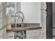 Kitchen featuring stainless steel appliances, granite counters, and modern fixtures at 5486 Alfred Dr, Las Vegas, NV 89108