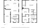 A schematic floor plan showing the layout for both levels of the home with dimensions at 6377 W Haleh Ave, Las Vegas, NV 89141