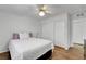 Clean bedroom with a comfortable bed, a large closet, and wood-look flooring, offering ample storage at 7950 W Flamingo Rd # 1042, Las Vegas, NV 89147