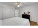 Cozy bedroom with wood floors and closet at 7950 W Flamingo Rd # 1042, Las Vegas, NV 89147