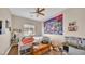 Cozy bedroom featuring a white metal bed frame and a fun Avengers-themed wall decoration at 8139 Skytop Ledge Ave, Las Vegas, NV 89178