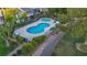 Aerial of a community pool, perfect for relaxation and recreation at 882 Tam O Shanter, Las Vegas, NV 89109