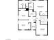 Second floor plan showcasing bedrooms, bathrooms, laundry room and a closed den with dimensions at 10343 Beallsville St, Las Vegas, NV 89141