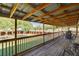 Spacious wooden back deck overlooking the manicured lawn and backyard at 12992 State Hwy 160, Las Vegas, NV 89161