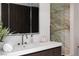 Modern bathroom features vanity, glass shower, and neutral walls at 1429 Iron Hills Ln, Las Vegas, NV 89134
