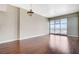 Spacious, naturally lit living room featuring hardwood floors and large windows with mountain views at 150 Las Vegas Blvd # 1716, Las Vegas, NV 89101
