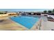 A rooftop pool features clear blue water and stainless steel railings at 150 Las Vegas Blvd # 1716, Las Vegas, NV 89101