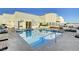 A rooftop pool features clear blue water and tiled steps at 150 Las Vegas Blvd # 1716, Las Vegas, NV 89101