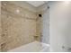Shower featuring a rain shower head and unique textured shower walls at 150 Las Vegas Blvd # 1716, Las Vegas, NV 89101