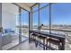 Balcony offers panoramic views of the city, with comfortable seating to enjoy the outdoor space at 200 W Sahara Ave # 2210, Las Vegas, NV 89102