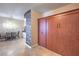 Open dining area with decorative lighting, a modern dining set, and accent wall at 200 W Sahara Ave # 2210, Las Vegas, NV 89102