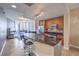 Gourmet kitchen with granite countertops, stainless steel appliances, and an island with bar seating for casual dining at 200 W Sahara Ave # 2210, Las Vegas, NV 89102