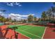 Brightly colored tennis courts offer a great recreational amenity for the community and the home at 2413 Rockford St, Las Vegas, NV 89134