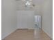 Bright bedroom features vaulted ceilings with ceiling fan and hardwood floors at 2528 Huber Heights Dr, Las Vegas, NV 89128