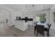Eat in kitchen with a breakfast bar and dark countertops at 2528 Huber Heights Dr, Las Vegas, NV 89128