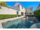 Stunning pool area with integrated hot tub and water features, perfect for relaxation at 2722 Marchetti Pl, Henderson, NV 89044