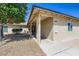 Inviting front entrance with a covered porch and neatly landscaped yard and updated exterior paint at 3557 Wayne Cir, Las Vegas, NV 89121