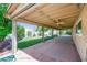 Covered patio with ceiling fans and backyard views at 3557 Wayne Cir, Las Vegas, NV 89121