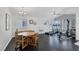 Flexible living space featuring an eating area and a treadmill, perfect for relaxation and exercise at 4420 Loma Ct, Las Vegas, NV 89130
