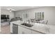 Kitchen island with granite countertops and stainless steel appliances at 4498 Lantern Point Ave, North Las Vegas, NV 89084