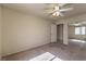 A comfortable bedroom featuring a ceiling fan and a closet at 5425 Thomaston Ct, Las Vegas, NV 89122