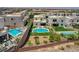 Luxury home with a stunning backyard oasis, featuring a pool, spa, and meticulously landscaped grounds at 734 Glowing Horizon St, Henderson, NV 89052
