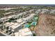 Aerial view of modern homes in a desert community, showcasing clean lines and desert landscaping at 734 Glowing Horizon St, Henderson, NV 89052