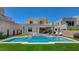 Stunning pool and spa area in the backyard, perfect for relaxation and entertaining at 734 Glowing Horizon St, Henderson, NV 89052