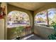 Covered patio with a view of the community and surrounding trees at 7950 W Flamingo Rd # 1024, Las Vegas, NV 89147