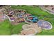 Aerial view of a vibrant park in the Sandalwood community with playground and recreational areas at 818 Calluna St, Las Vegas, NV 89138