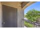 Private balcony featuring a storage closet and wrought iron railing at 9050 W Warm Springs Rd # 2062, Las Vegas, NV 89148