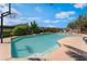 Beautiful backyard pool and spa with desert landscaping and a basketball hoop for outdoor fun at 9385 Mohawk St, Las Vegas, NV 89139